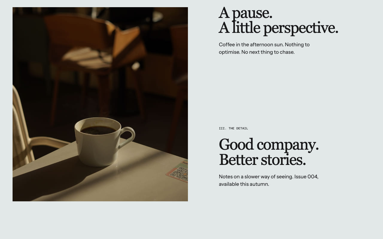 IN GOOD COMPANY / Editorial. Recorded with the Basalio free plugin.
